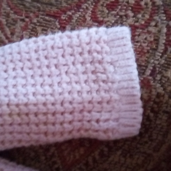 Carter's 6 months Waffle Knit Pink Cardigan Sweater, Hooded with Bear Ears - Picture 9 of 11